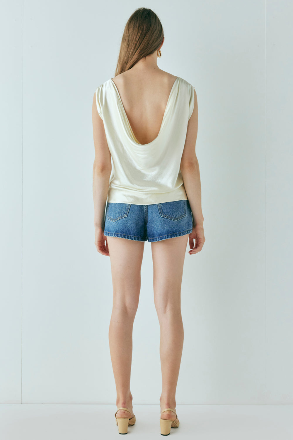 Emery Satin Top Cream