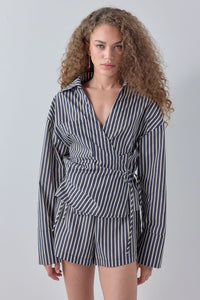 Murphy Shirt Navy Stripe