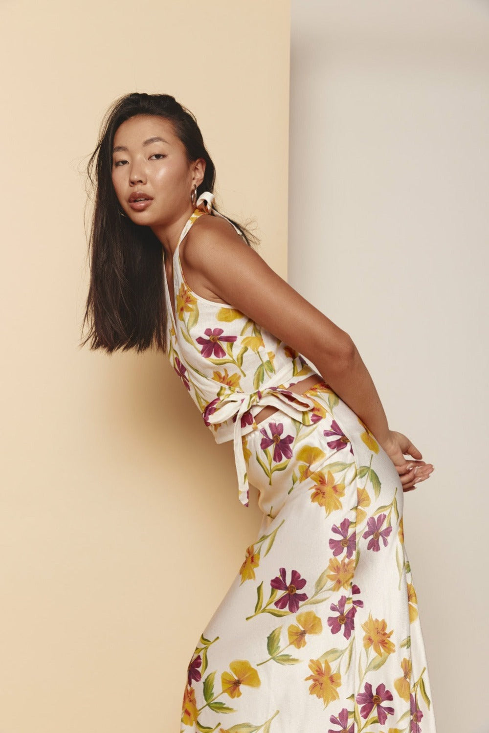 Collective Tops - Celia Linen Top Flora secondary image