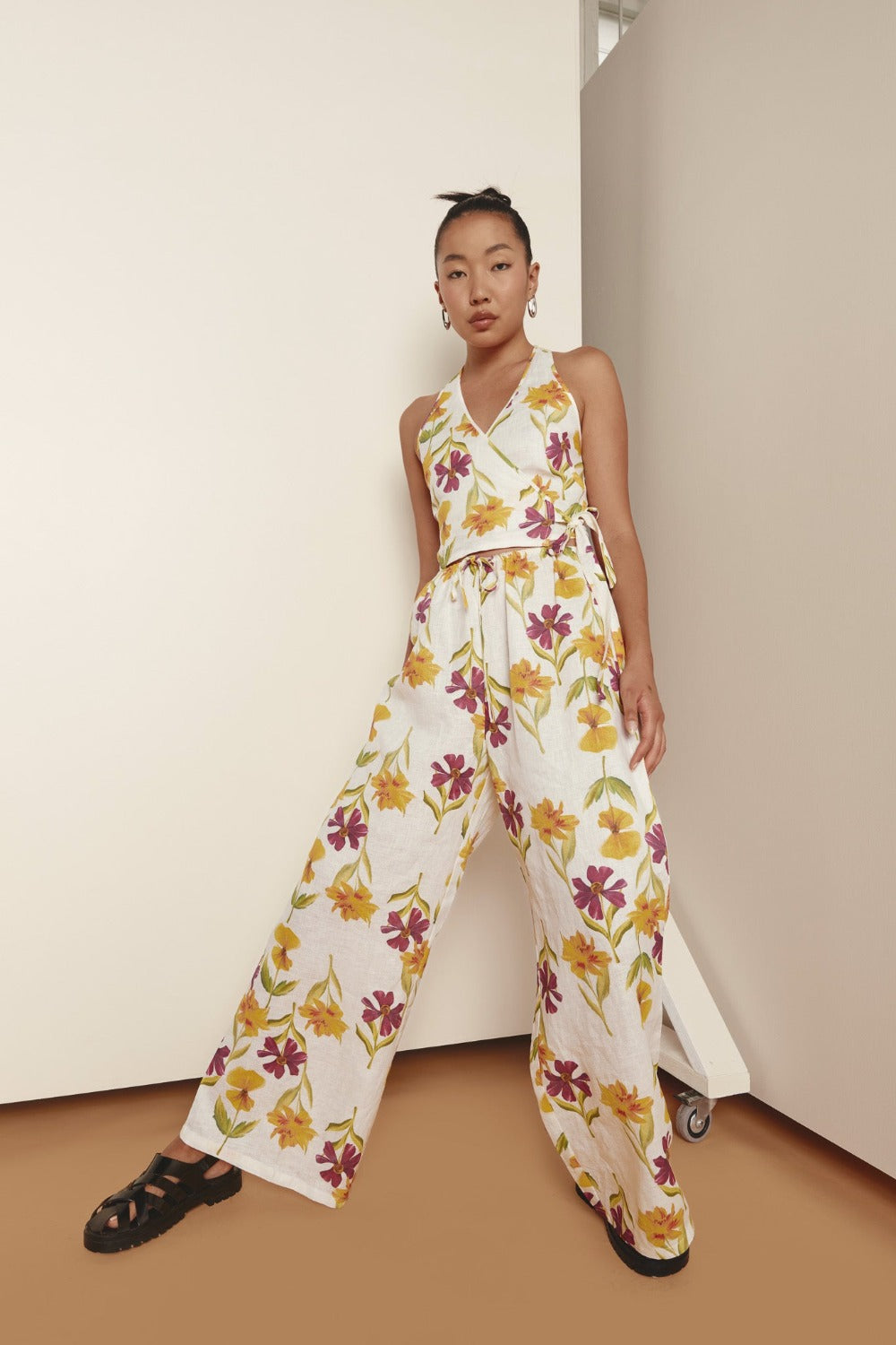 Collective Tops - Celia Linen Top Flora fourth image