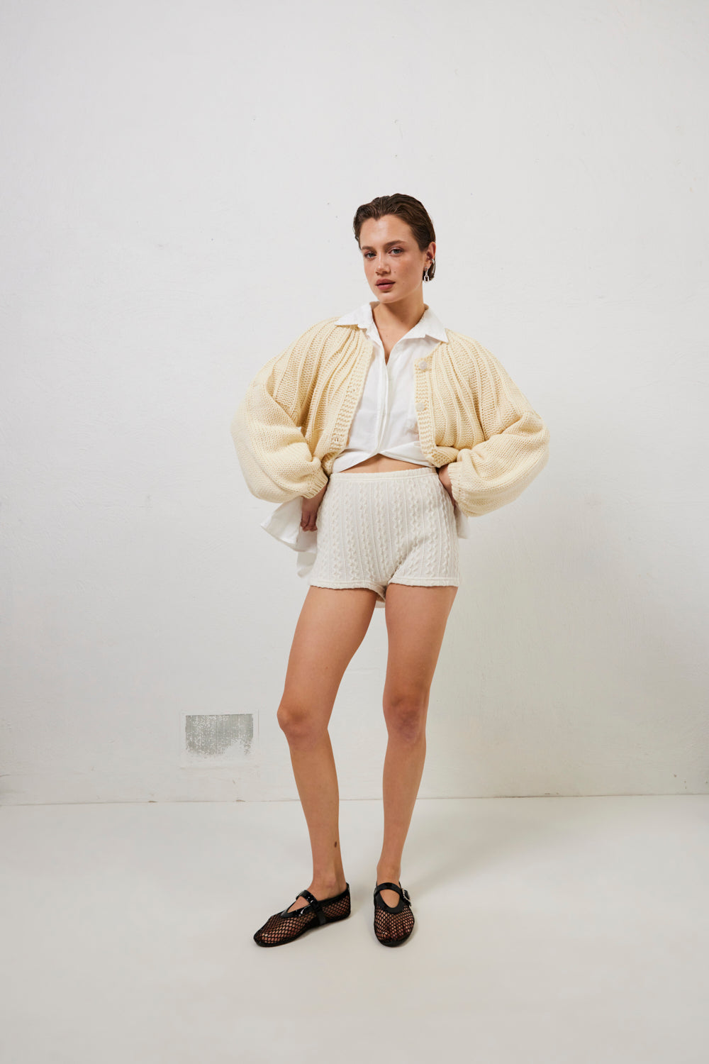 Riley Knit Cardigan Cream