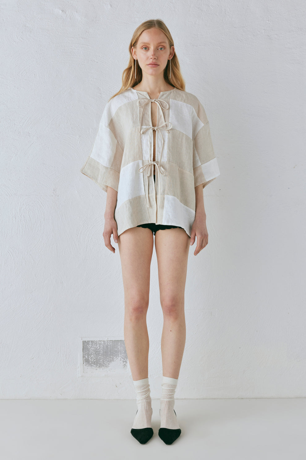 Collective Tops - Naomi Linen Smock Top Natural third image