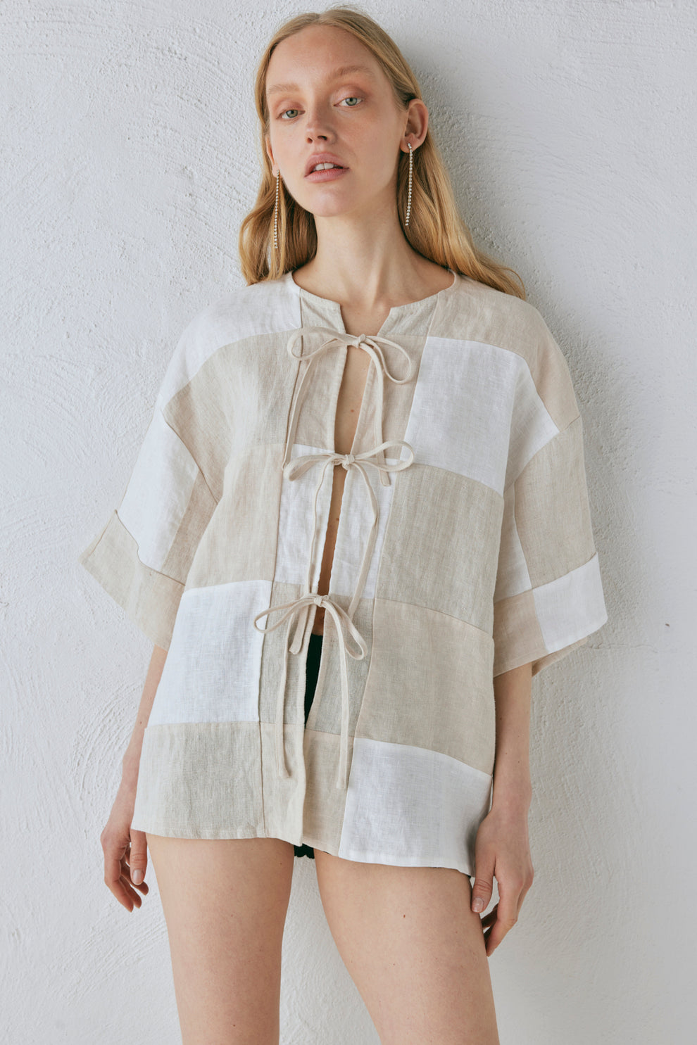 Collective Tops - Naomi Linen Smock Top Natural secondary image