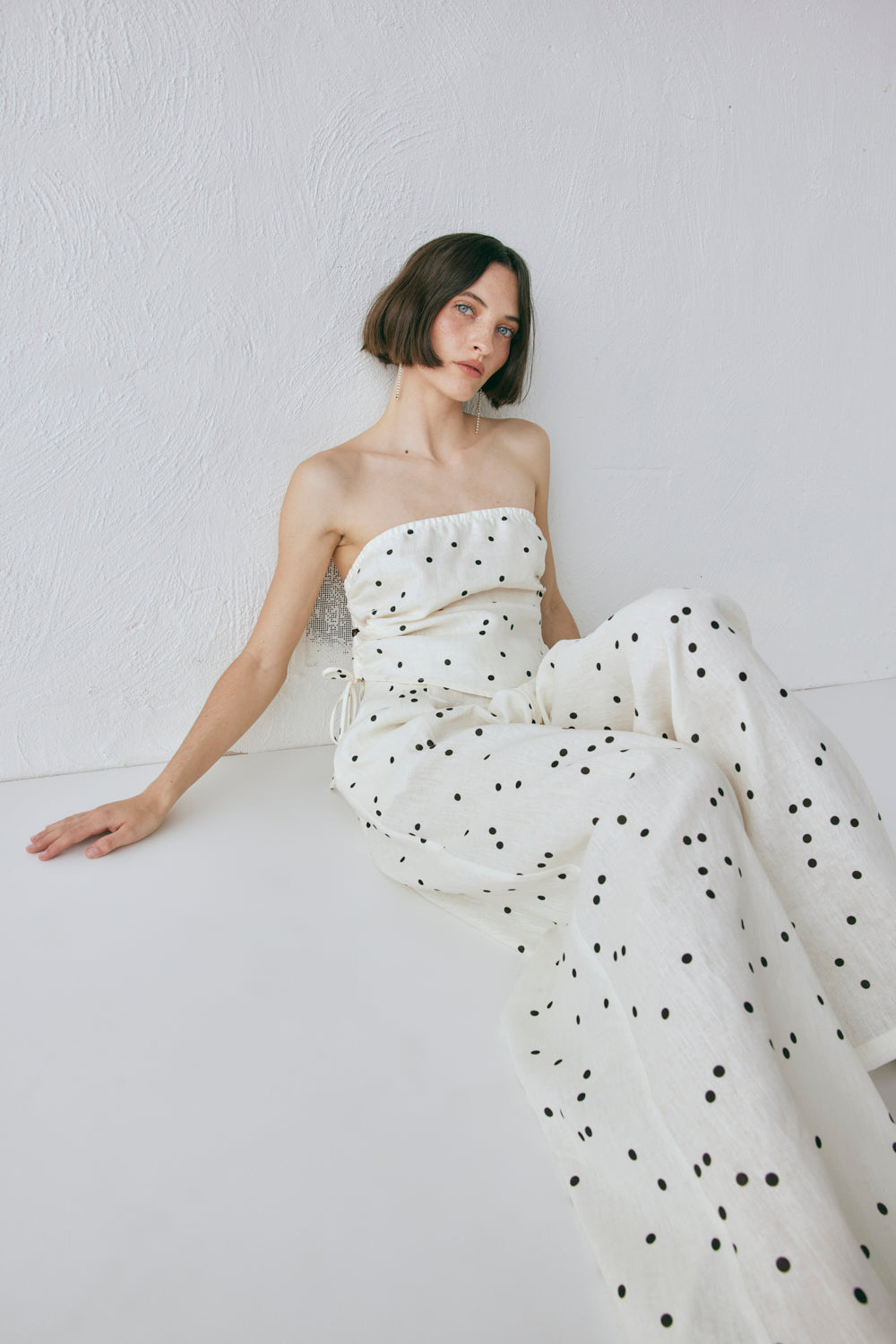 Skye Linen Pants Dot