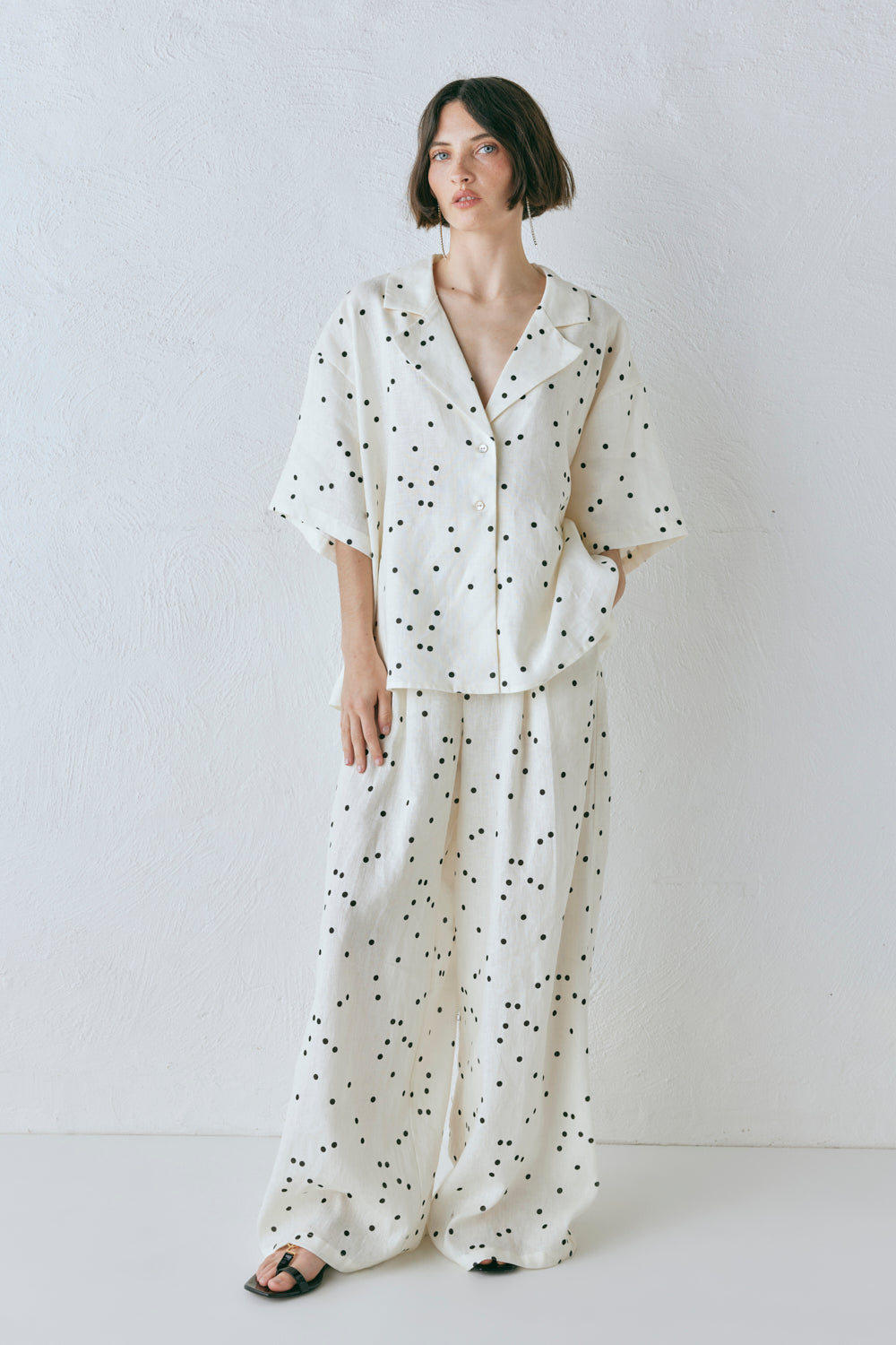 Skye Linen Pants Dot