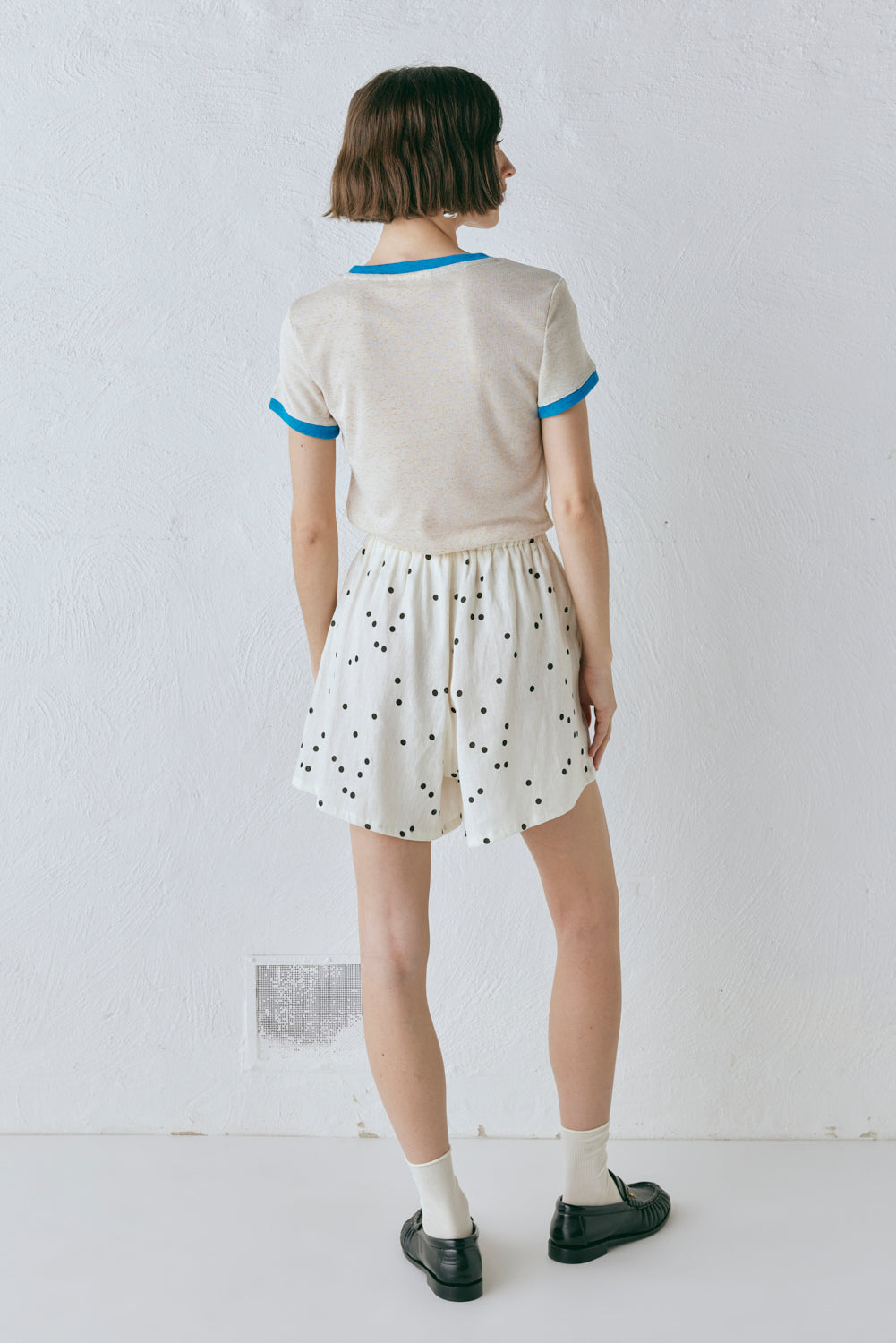 Eliza Linen Shorts Dot