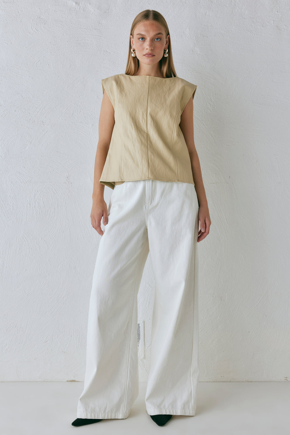 Collective Tops - Sutton Vest Butter fourth image