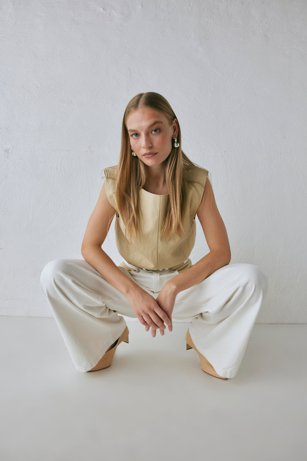 Collective Tops - Sutton Vest Butter fifth image