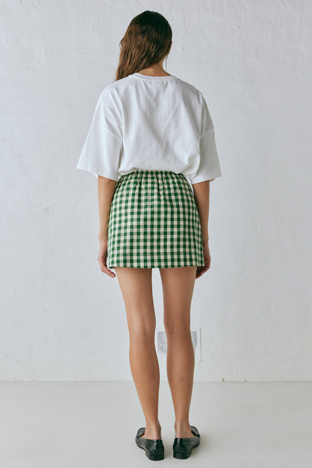 Elka Mini Skirt Green Check