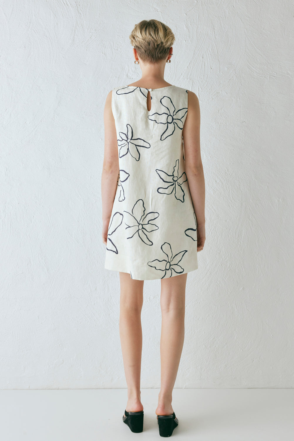 Aftersun Linen Mini Dress Fleur