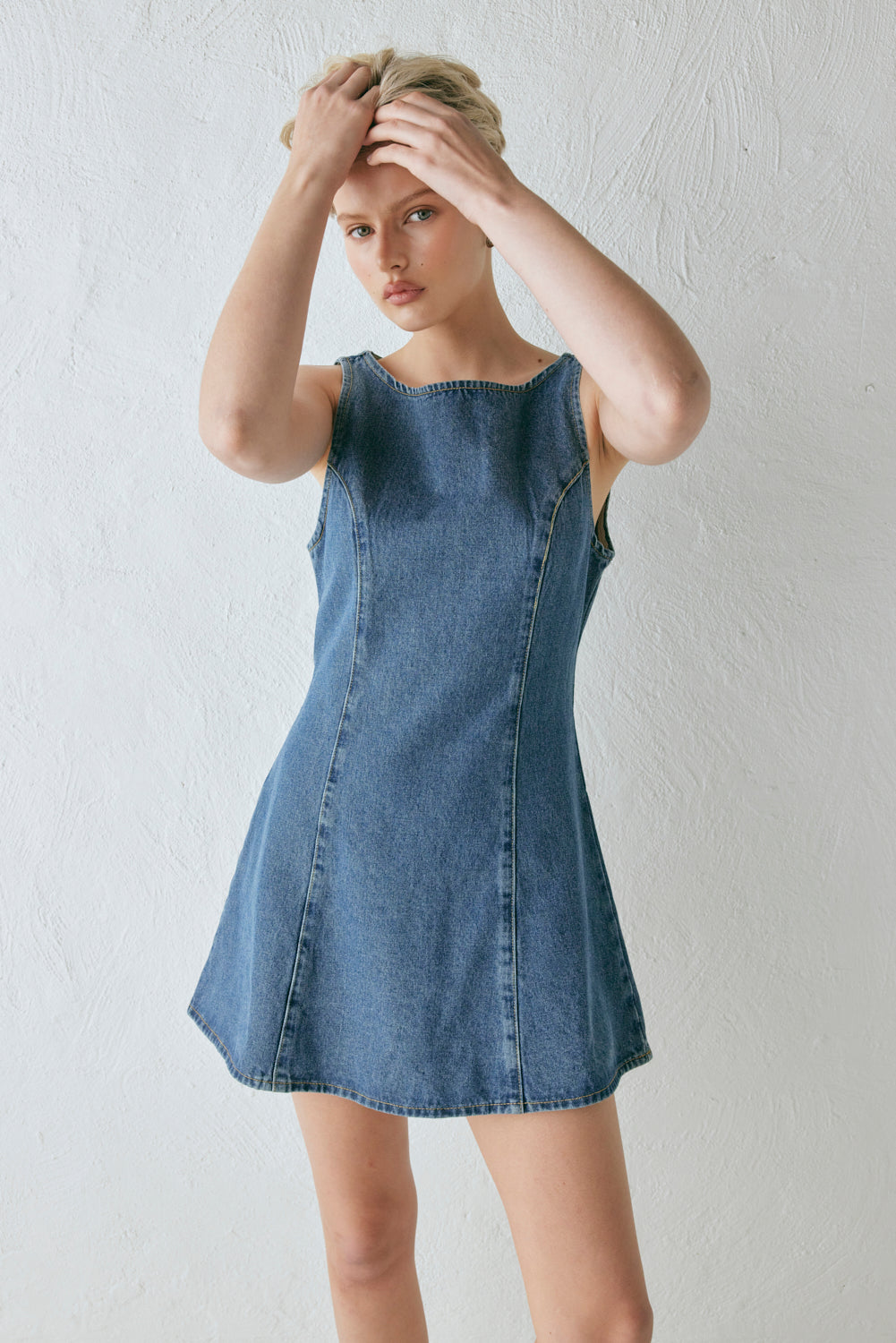 Chloe Denim Mini Dress Blue