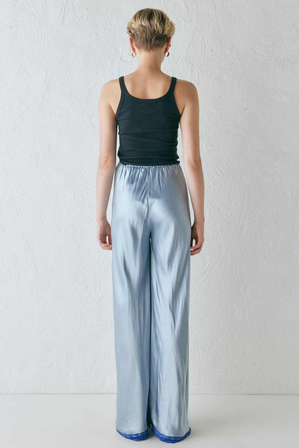 Josefin Satin Pants Sky