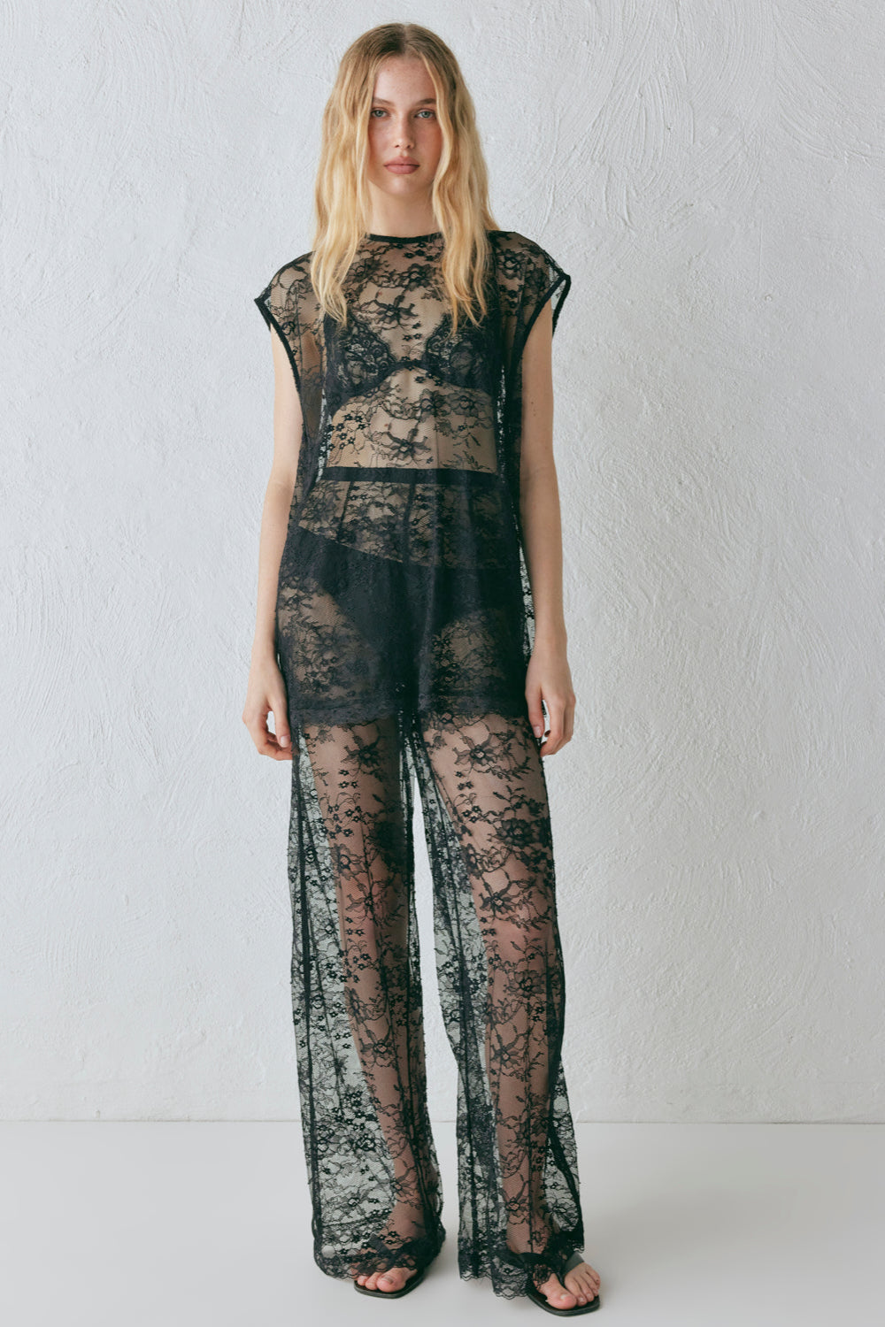 Devyn Lace Pants Black