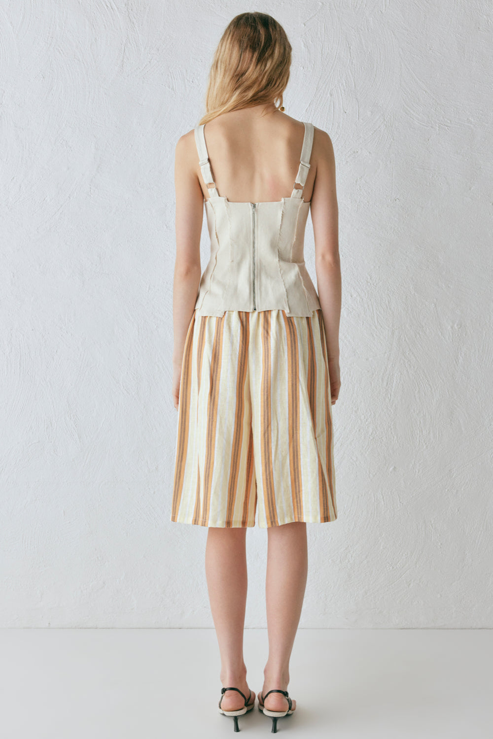 Ama Linen Bermuda Shorts Stripe