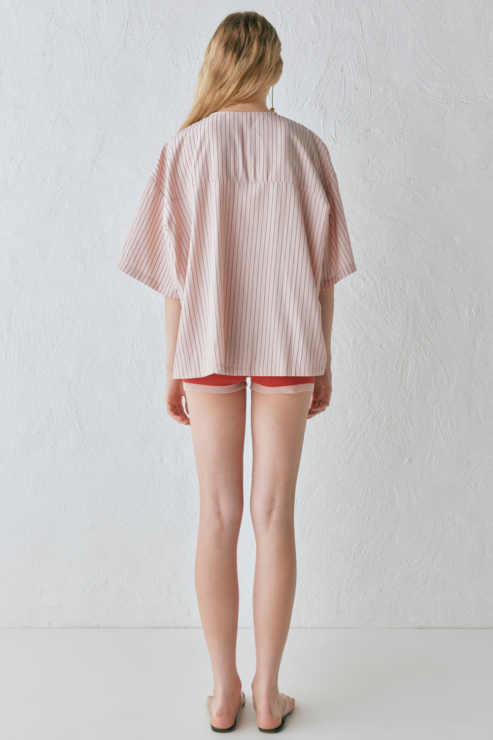 Naomi Smock Top Pink Stripe