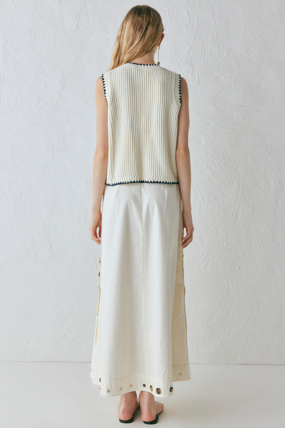 Alek Knit Vest Cream