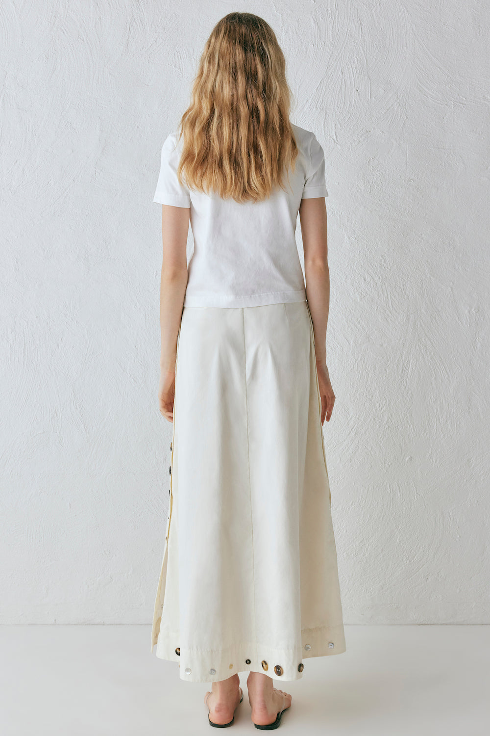Alek Midi Skirt Cream