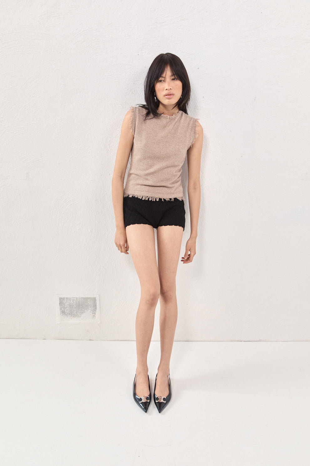 Collective Tops - Rowe Knit Top Mocha fifth image