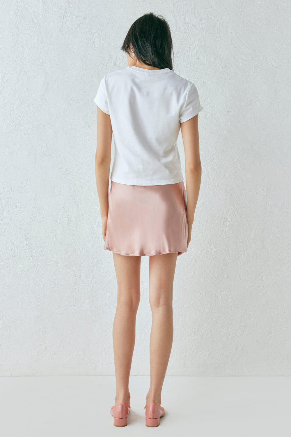 Vintage Lover Bias Cut Mini Skirt Rose