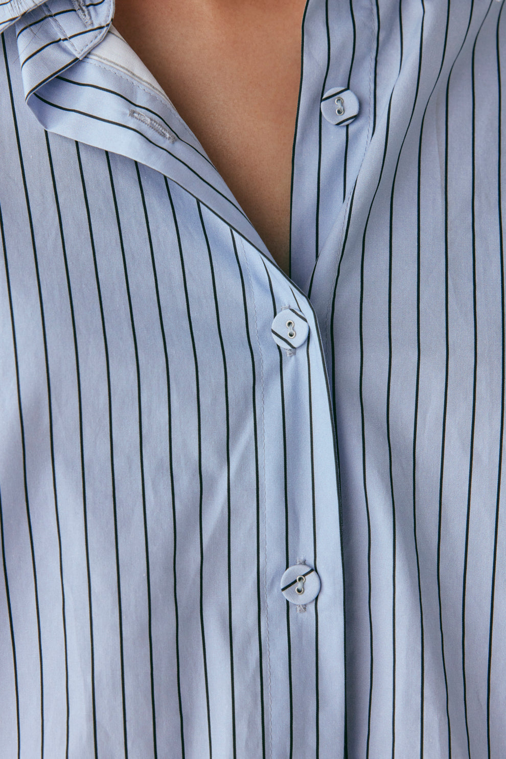 Collective Tops - June Shirt Blue Stripe sixth image