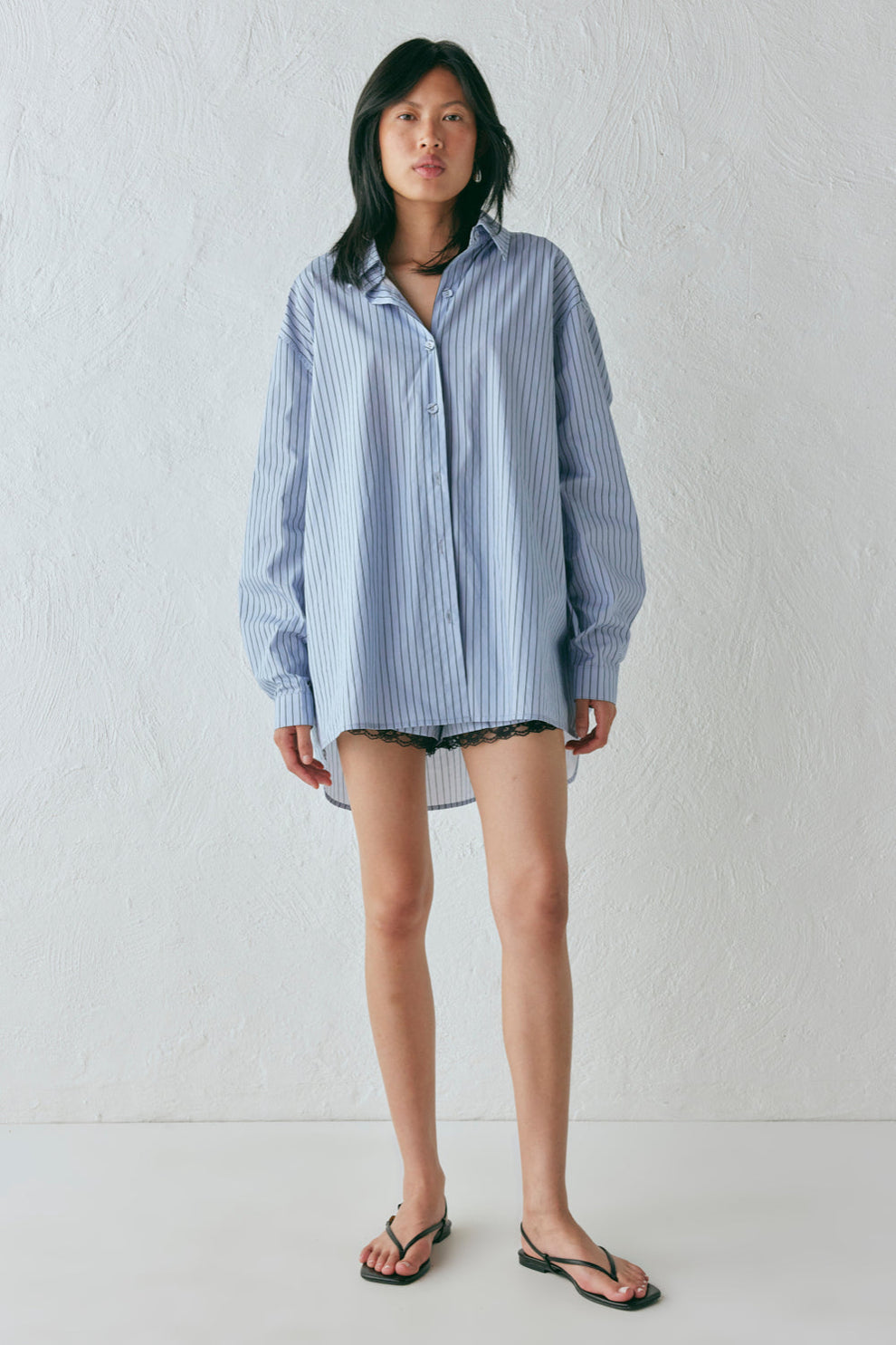 Collective Tops - June Shirt Blue Stripe fifth image