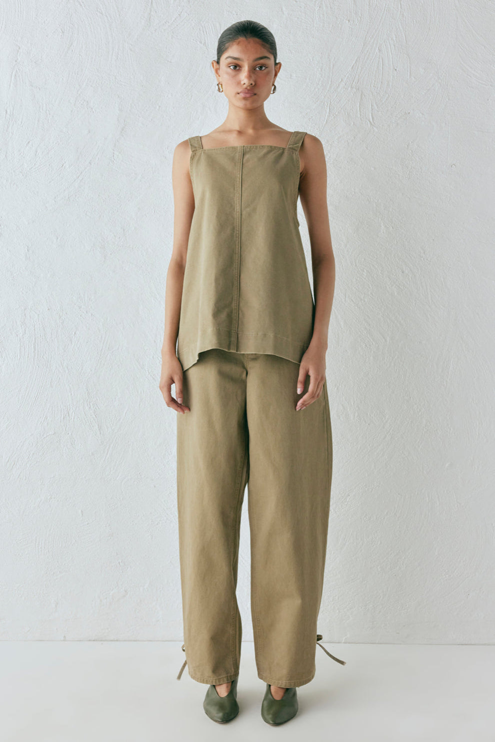 Collective Tops - Lina Denim Top Khaki sixth image