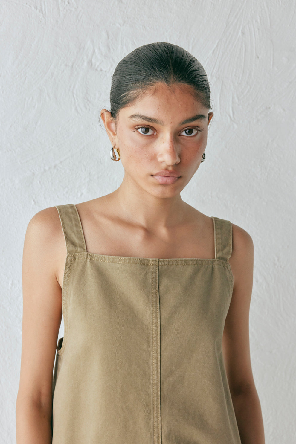 Collective Tops - Lina Denim Top Khaki fourth image