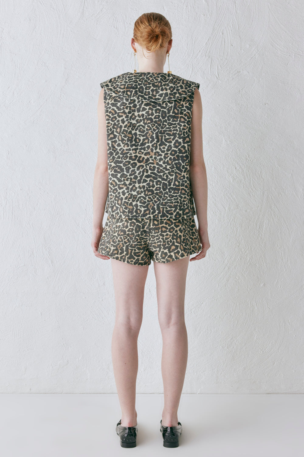 Iman Denim Top Leopard
