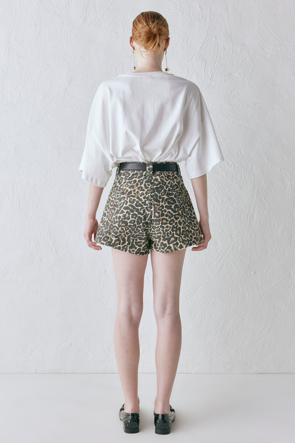 Abigail Denim Shorts Leopard