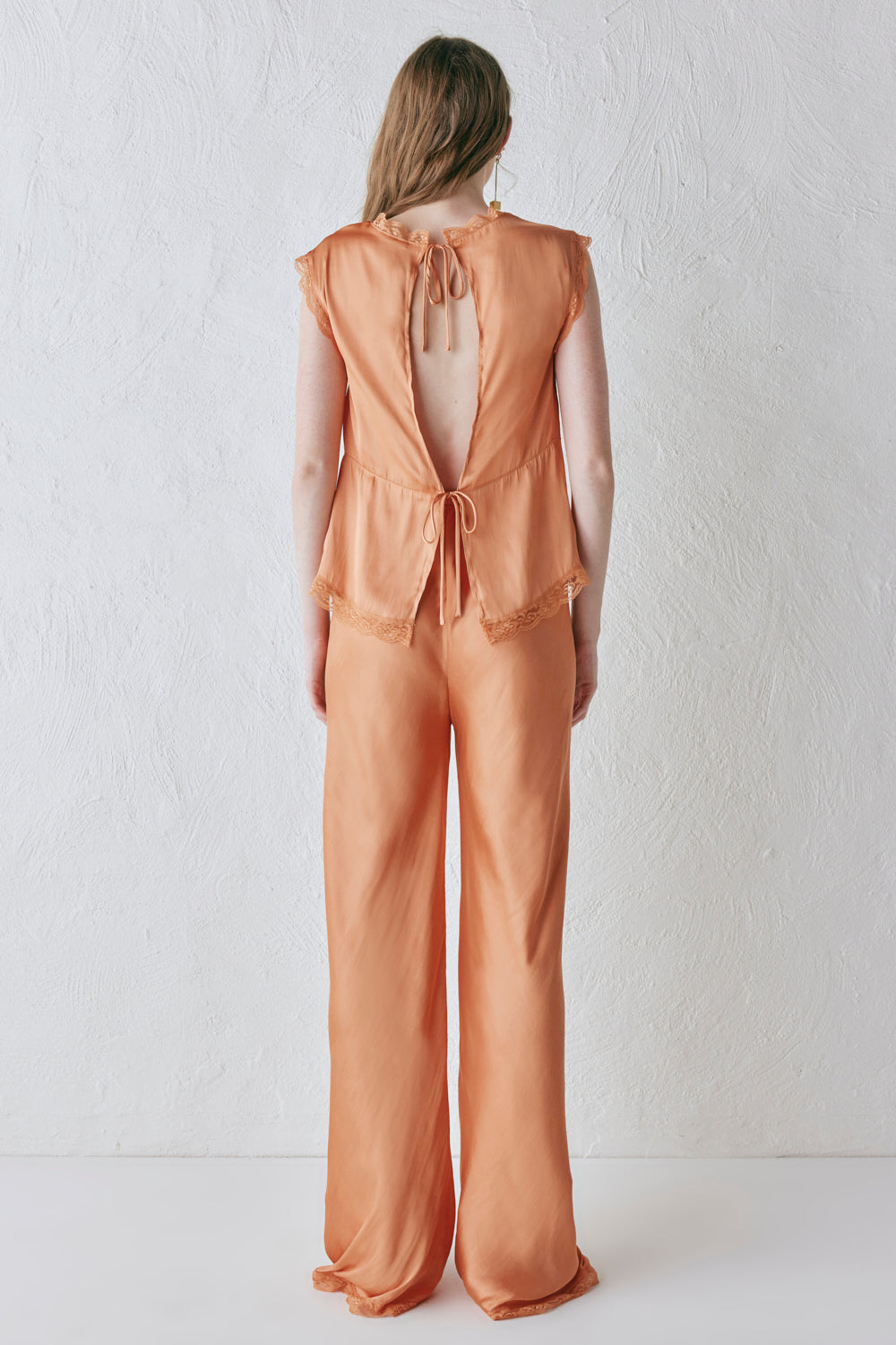 Josefin Satin Pants Peach