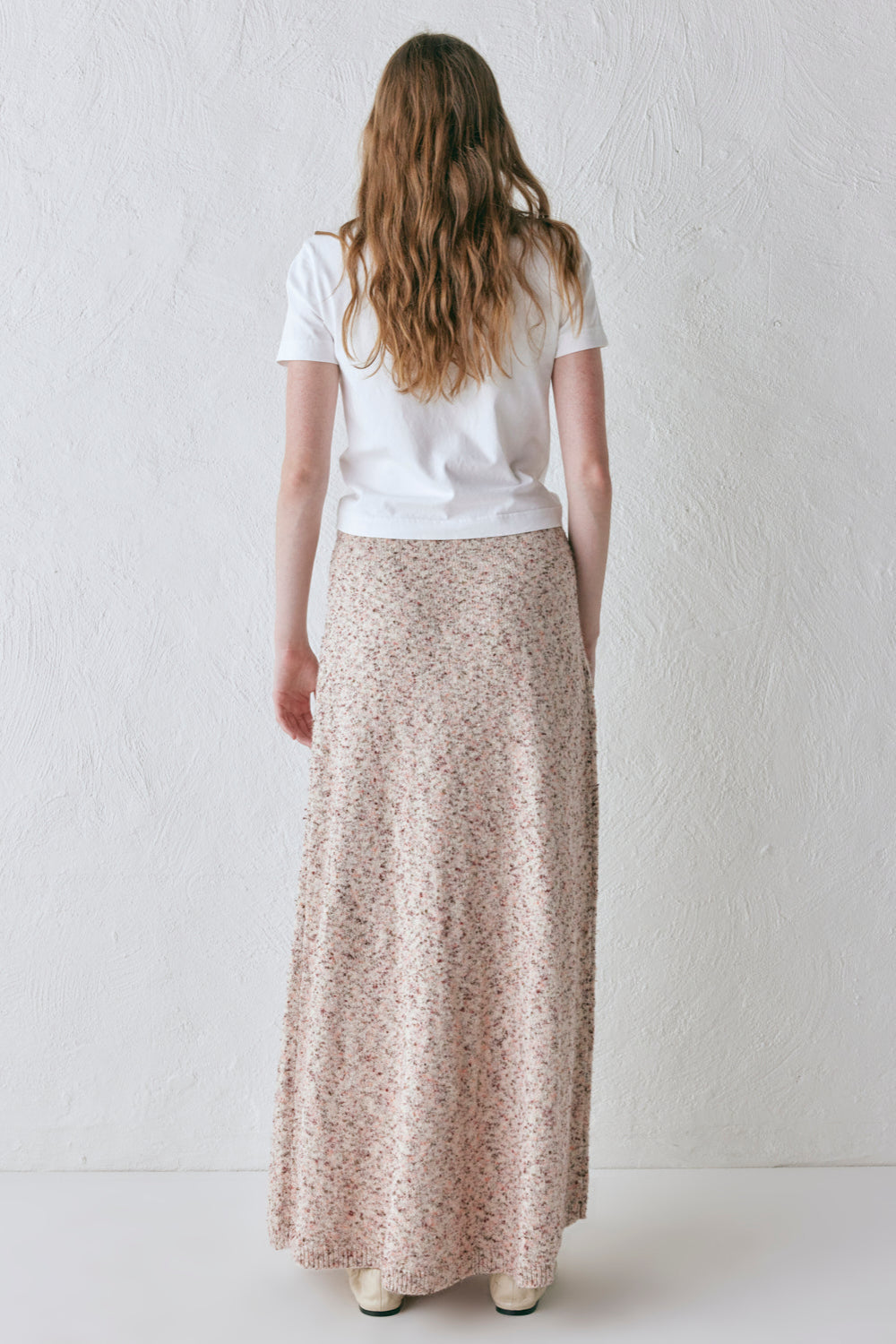 Lya Knit Maxi Skirt Pink Marle