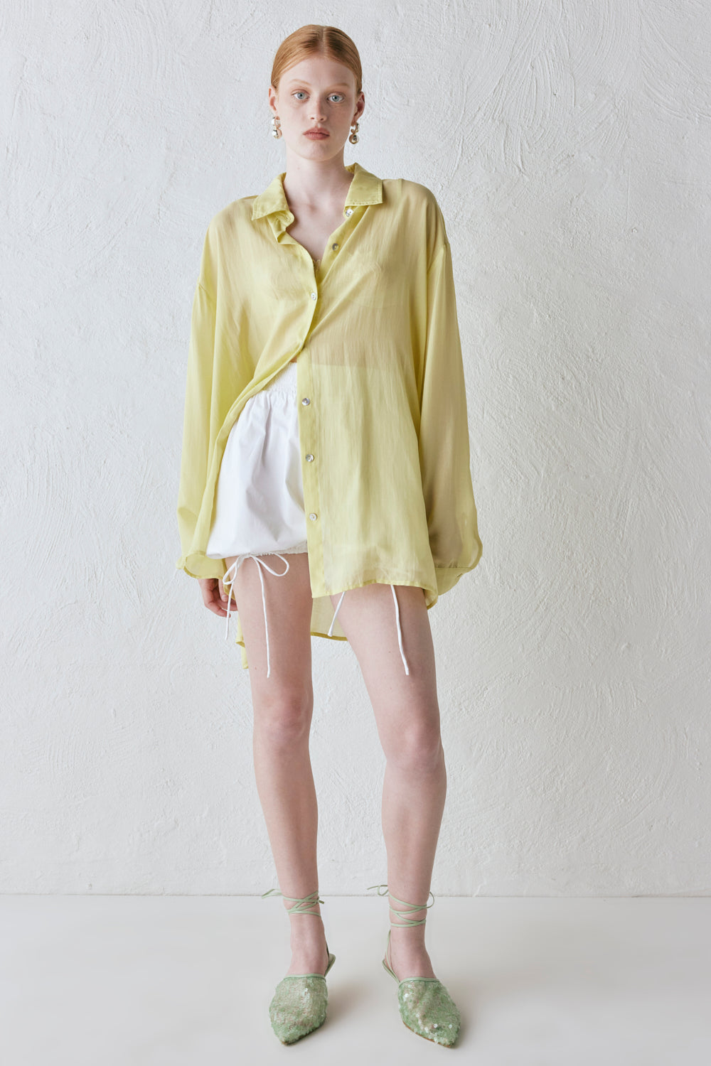 June Sheer Shirt Lemon - size:Charlotte:AU 8 / US 4