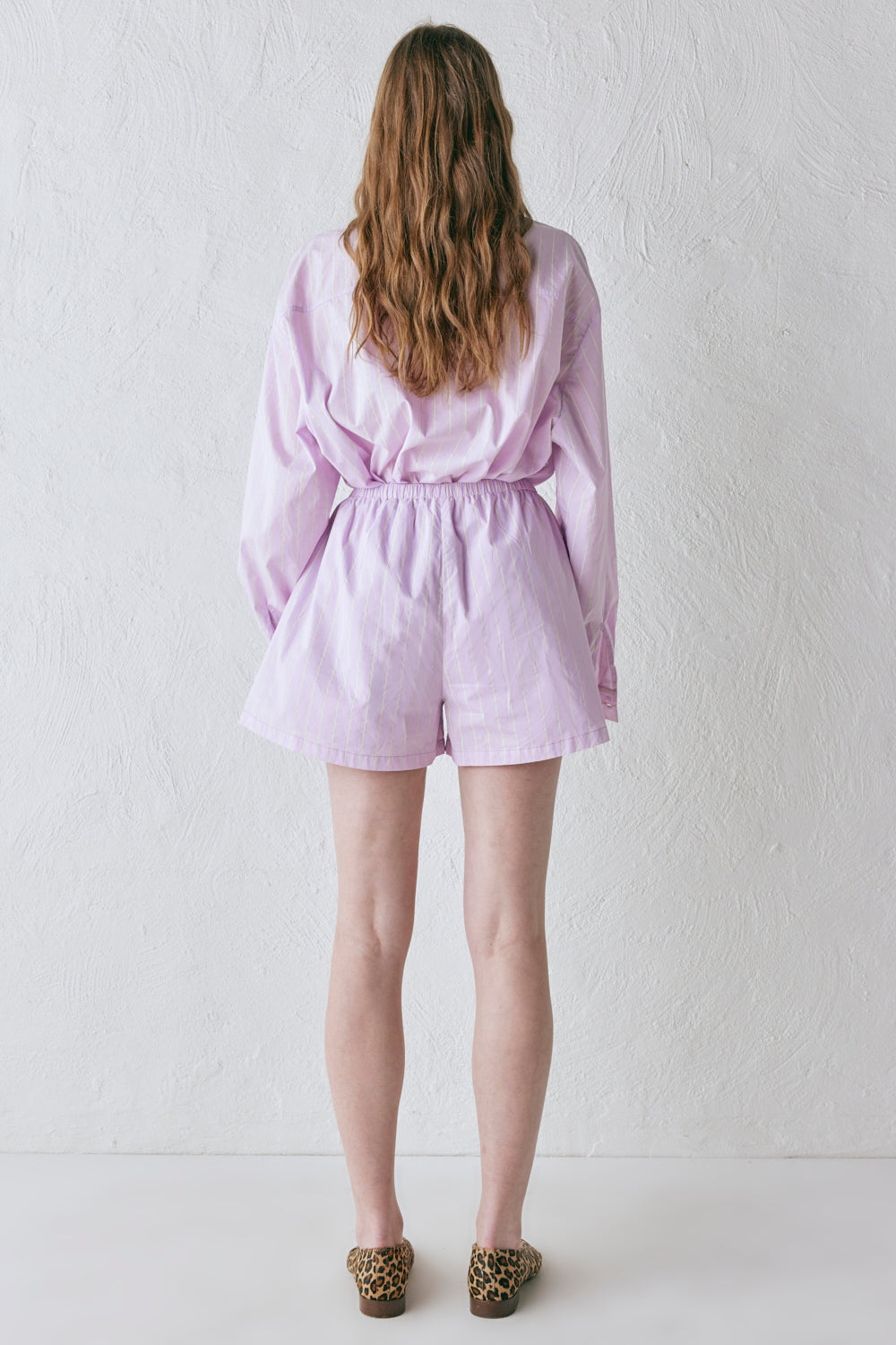 Annika Shorts Lilac Stripe