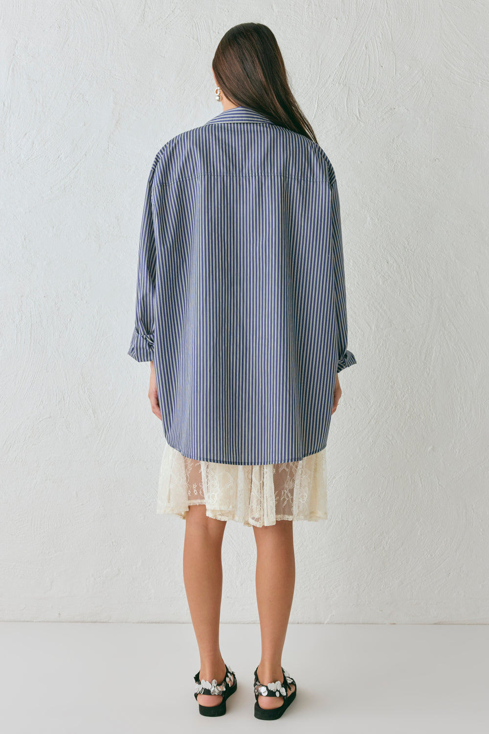June Shirt Navy Stripe