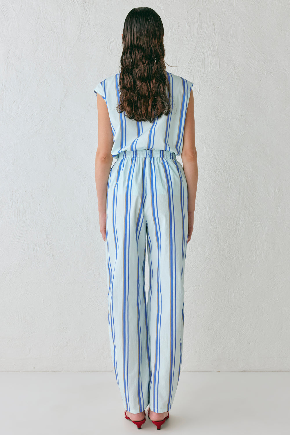 Vita Barrel Pants Blue Stripe