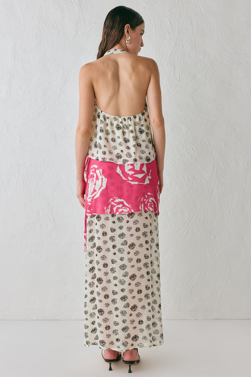 Jovana Wrap Maxi Skirt Rosa