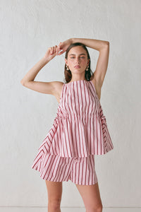Indi Top Berry Stripe