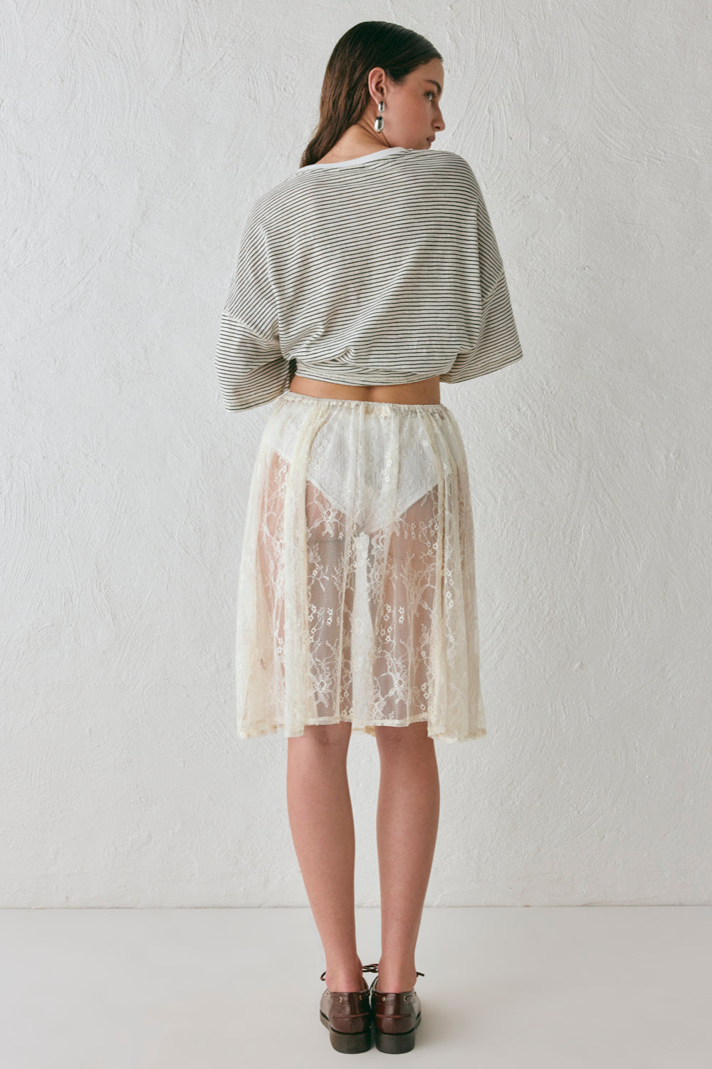 Dorit Lace Midi Skirt Cream