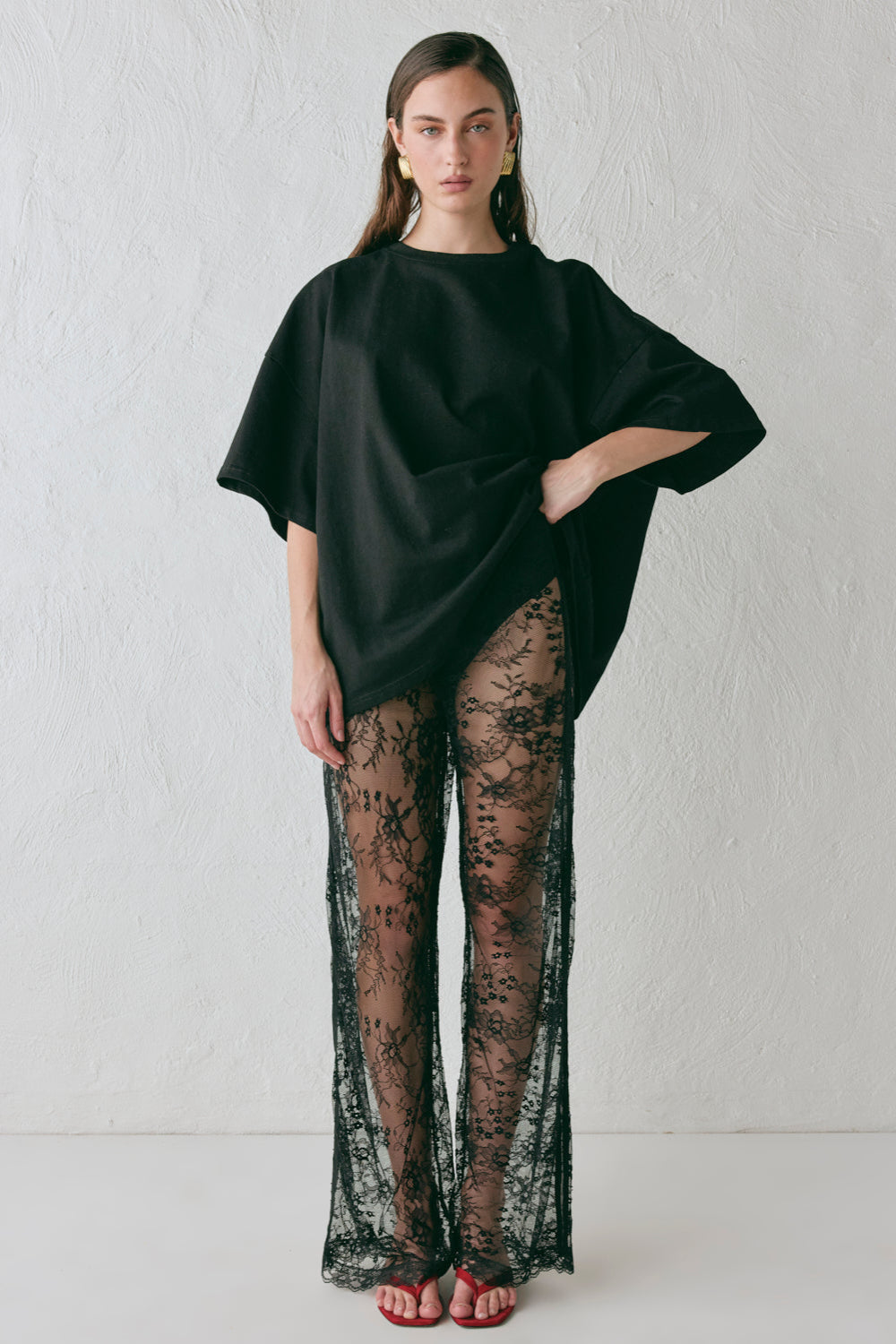 Devyn Lace Pants Black