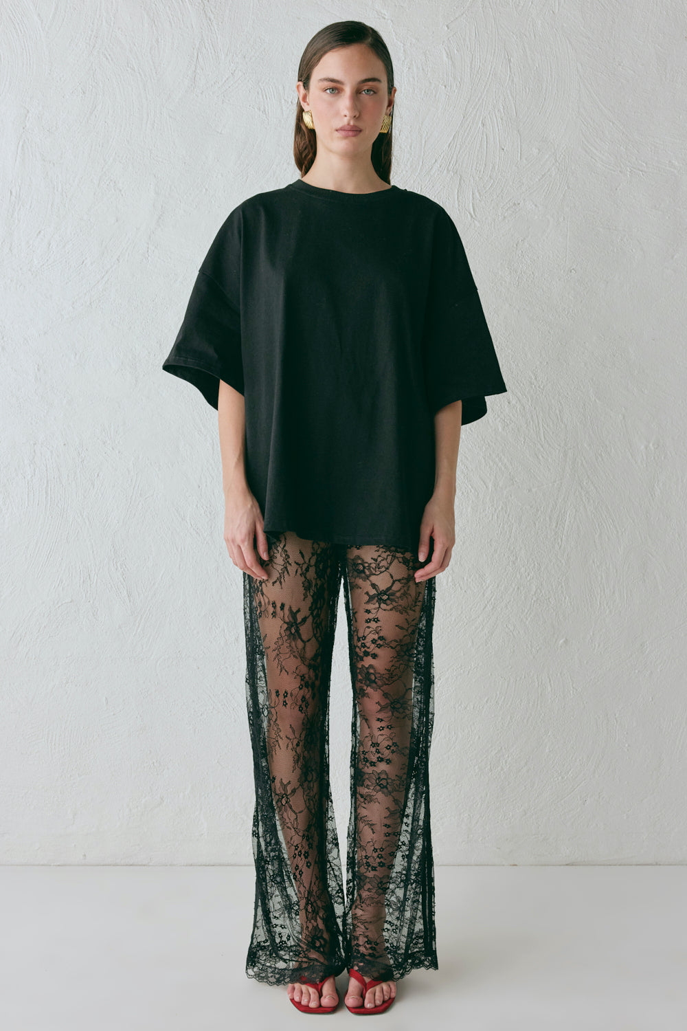 Devyn Lace Pants Black