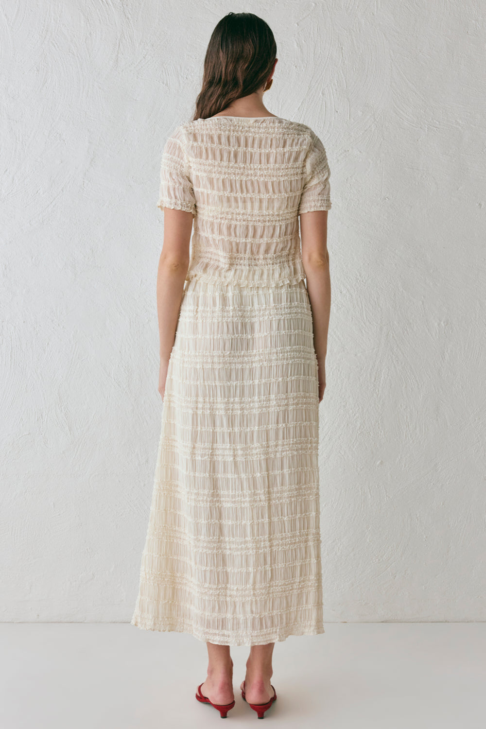 Mia Midi Skirt Cream