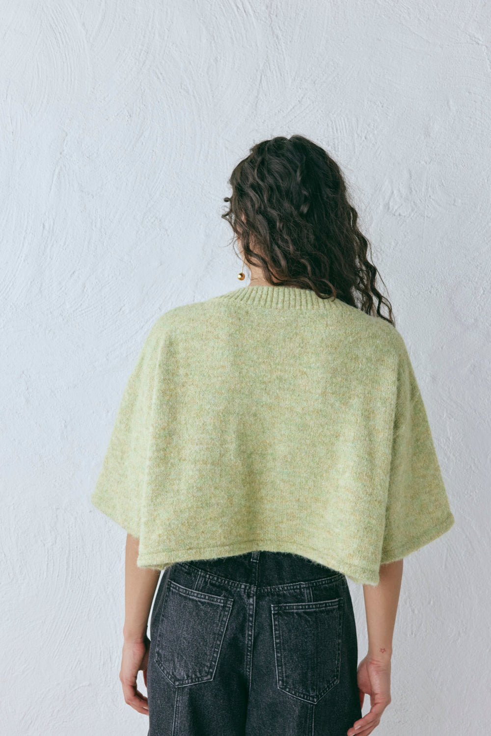Hailey Knit Cardigan Lime Marle