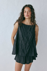 Indi Top Crinkle Black