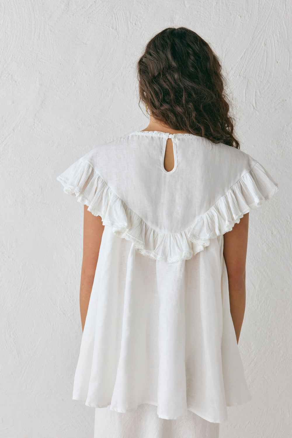 Viola Linen Tunic White