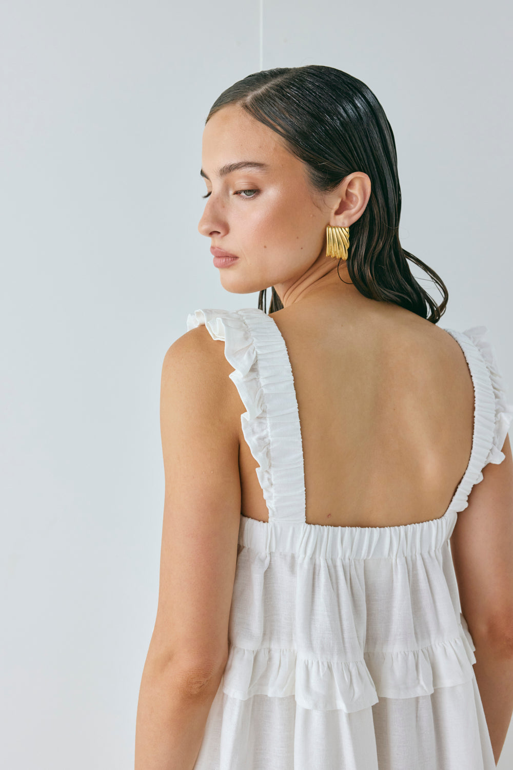 Curate & Create Smock Maxi Dress White