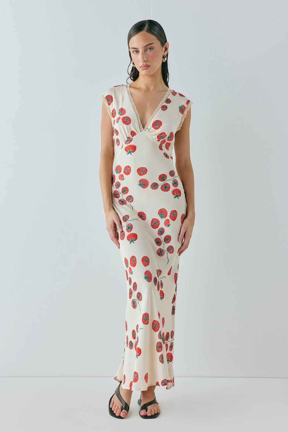 Vintage Lover Bias Cut Maxi Dress Roma VRG GRL Vintage Lover Bias Cut Maxi Dress Roma VRG GRL