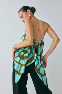 Kiana Strapless Scarf Top Avi