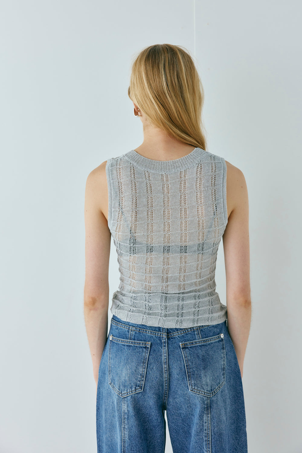 Mika Knit Top Silver