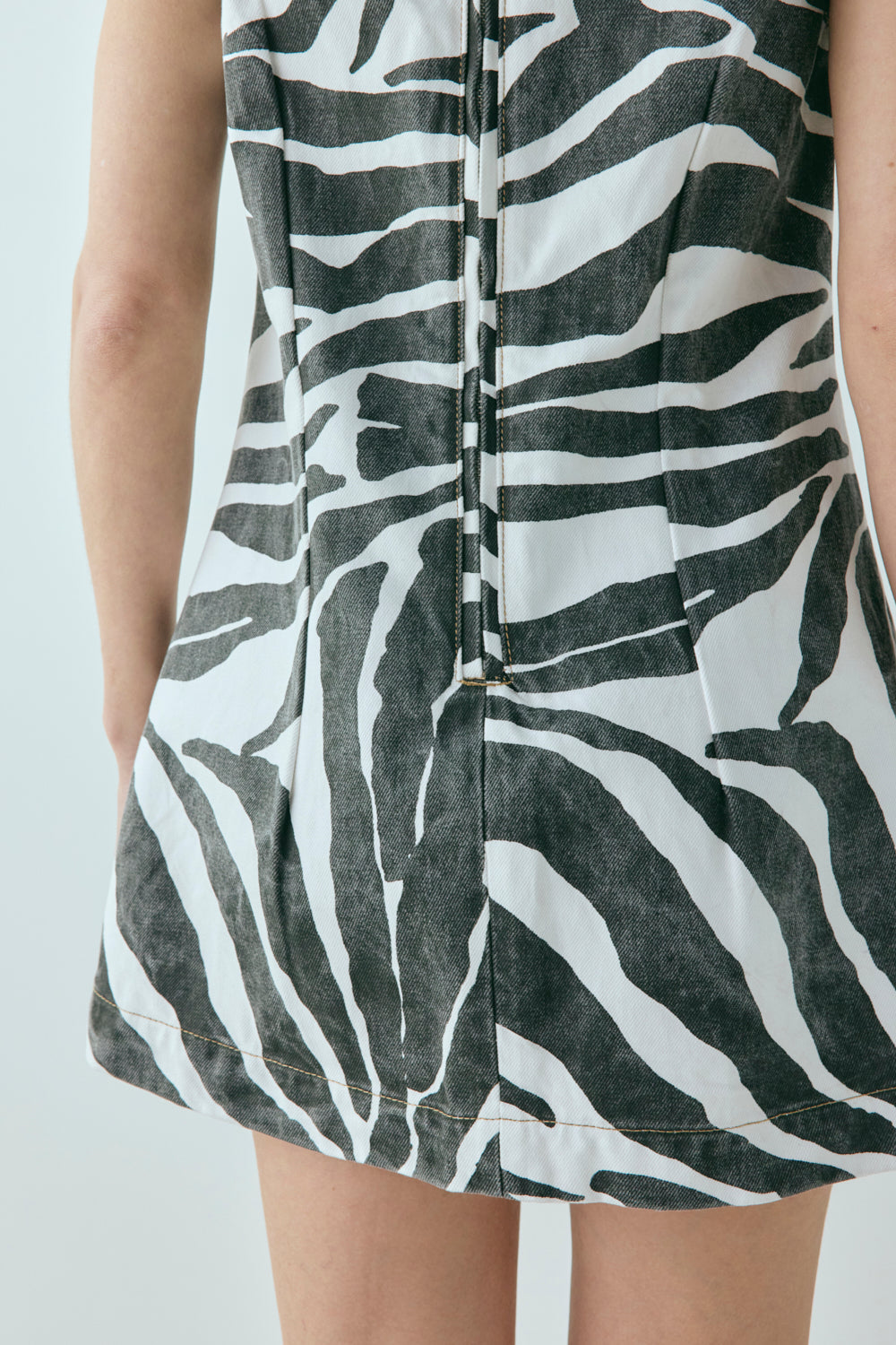 Lolita Denim Mini Dress Zebra