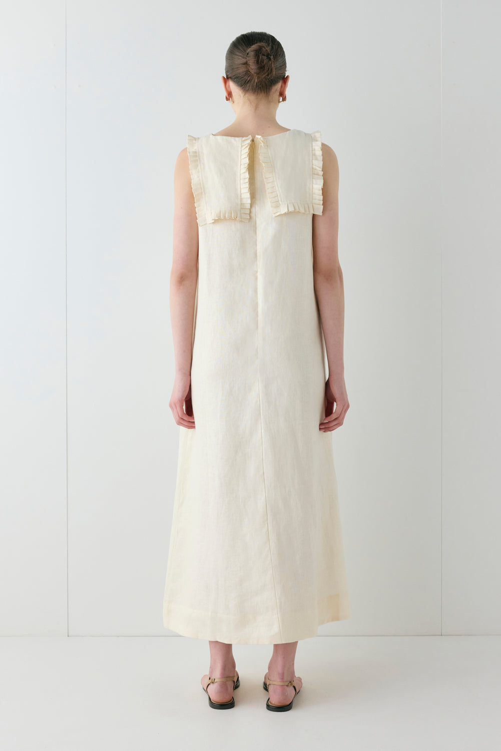 Maggie Linen Midi Dress Cream